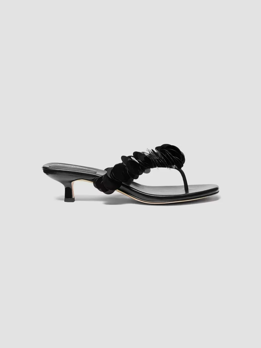 Loretta 50MM Paillette-Sequin Kitten Sandals by Michael Kors