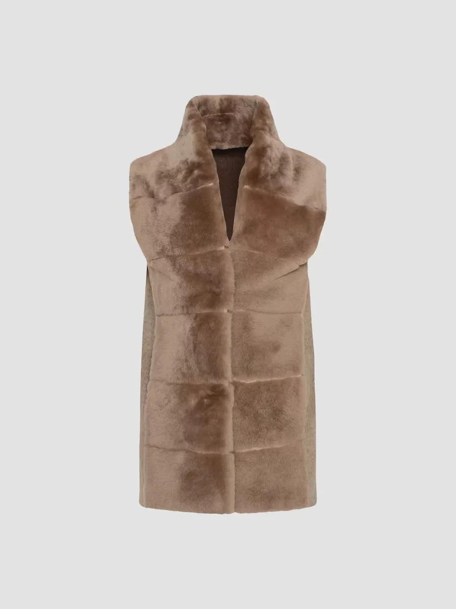 Reversible Select Shearling Lamb Vest by Gorski