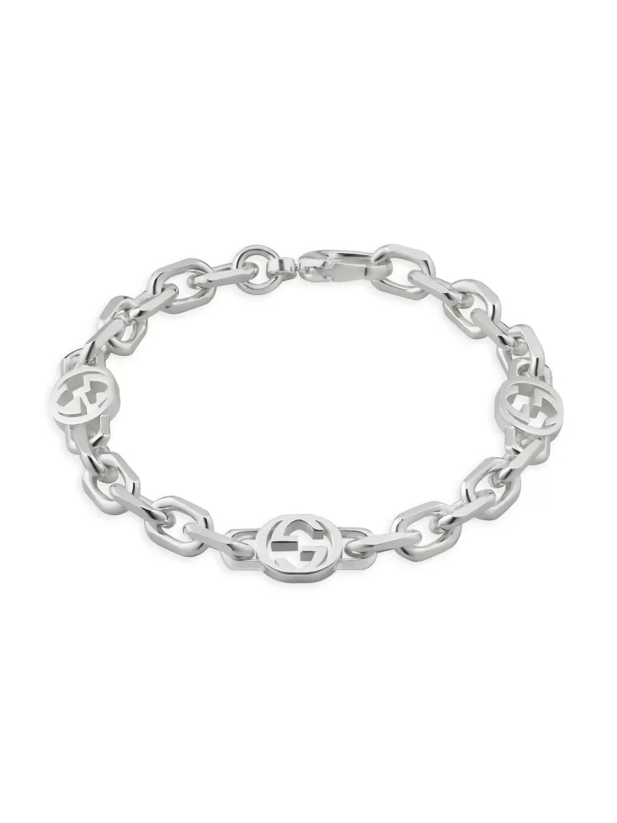 Interlocking G Sterling Silver Bracelet by Gucci