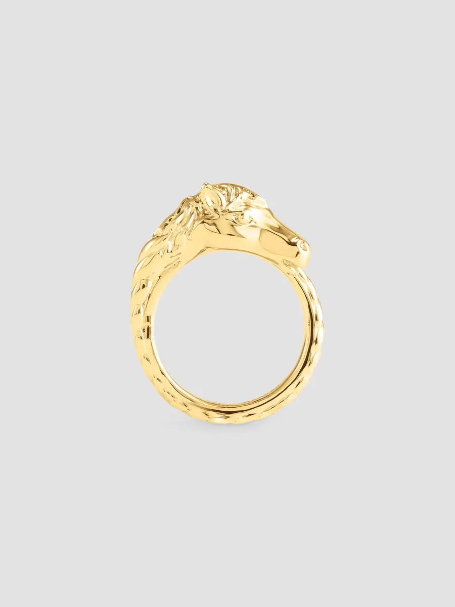 18K-Gold-Plated Horse Ring by Anabel Aram