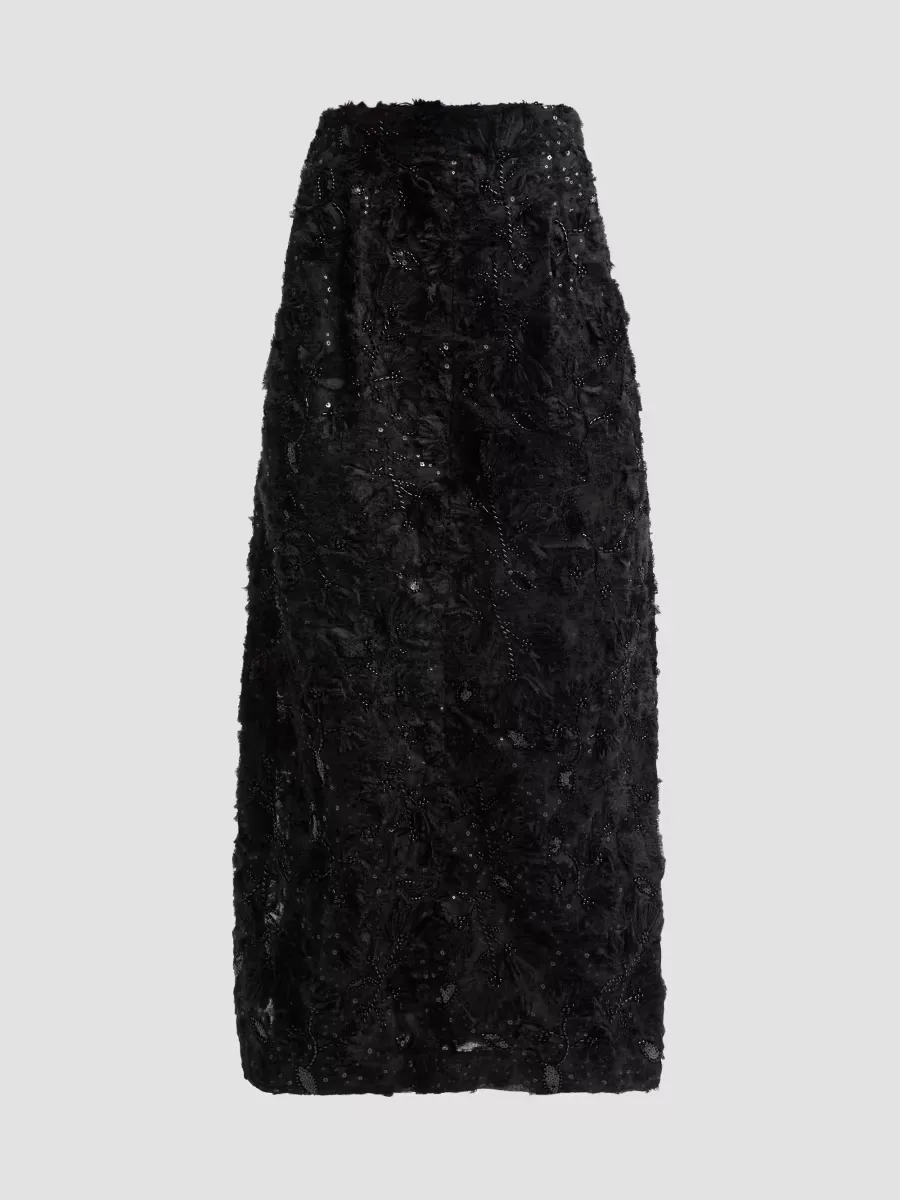 Embellished Deconstructed Organza Maxi Skirt by Prabal Gurung