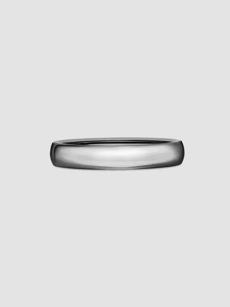 DY Classic Band Ring in Grey Titanium by David Yurman