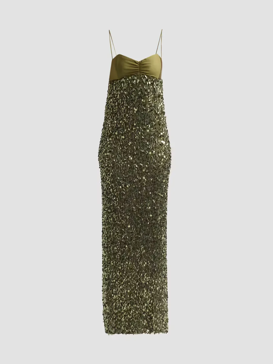 Berri Jersey Sequined Maxi Dress by Black Halo