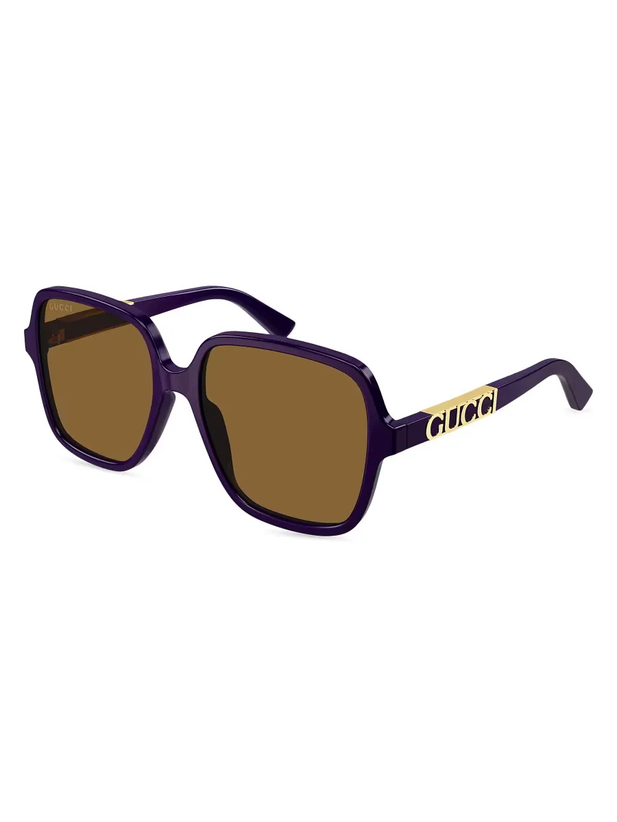 Sign 58MM Square Acetate Sunglasses by Gucci
