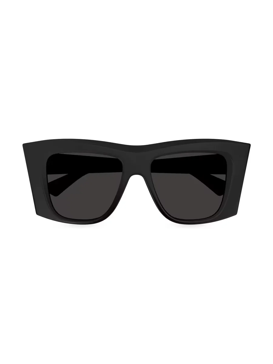 Edgy 54MM Rectangular Sunglasses by Bottega Veneta