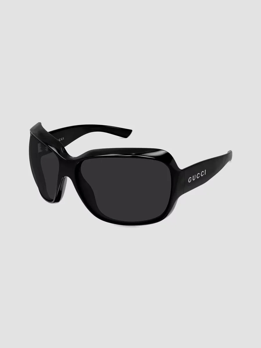 Lettering 70MM Rectangular Sunglasses by Gucci