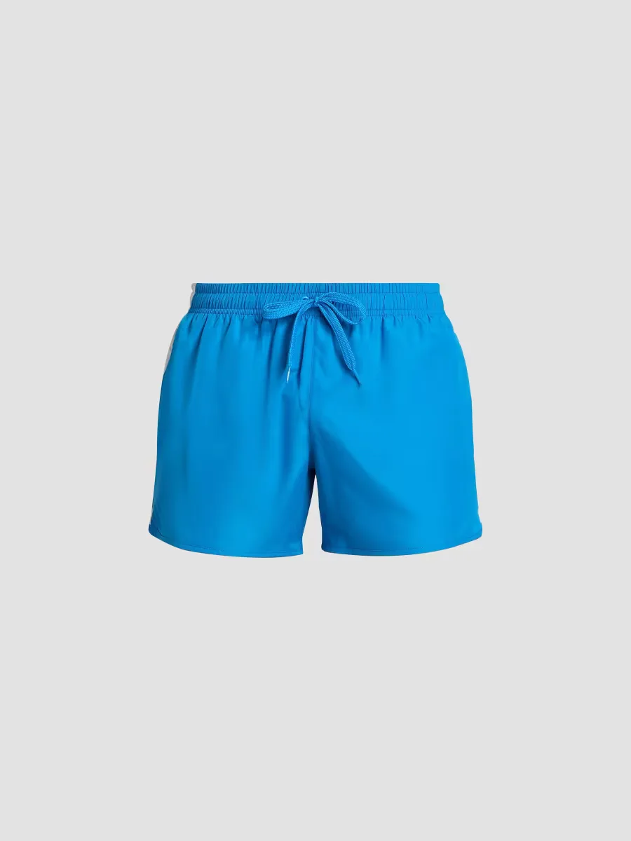 Striped Drawstring Swim Shorts by Moschino