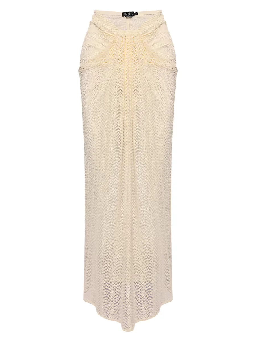 Wave Mesh Maxi Skirt