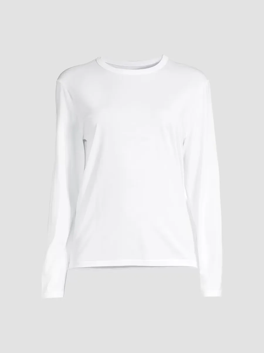 Long-Sleeve Semi Relaxed Crewneck Top by Majestic