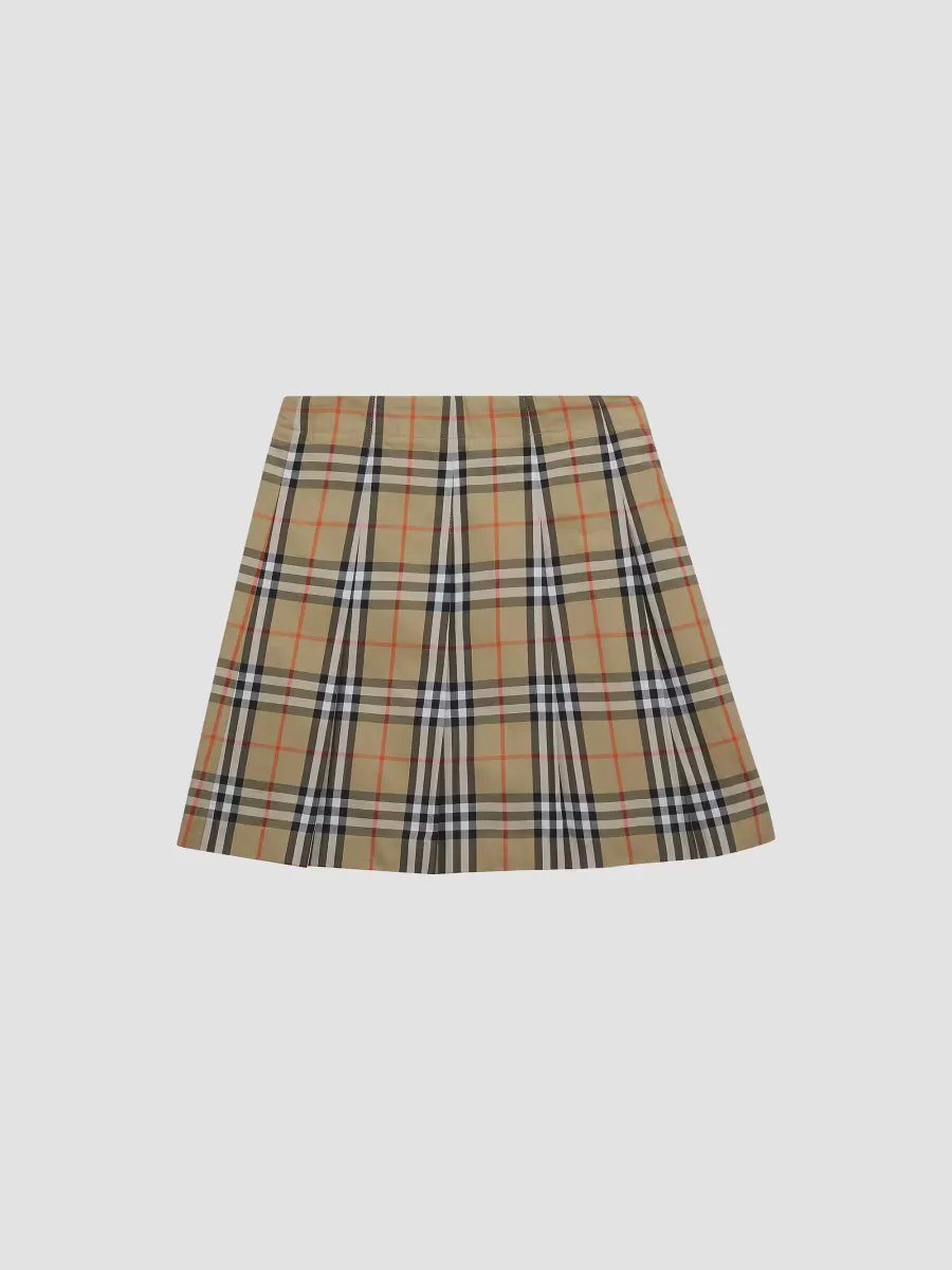 Gabrielle Check Pleated Skirt by Burberry