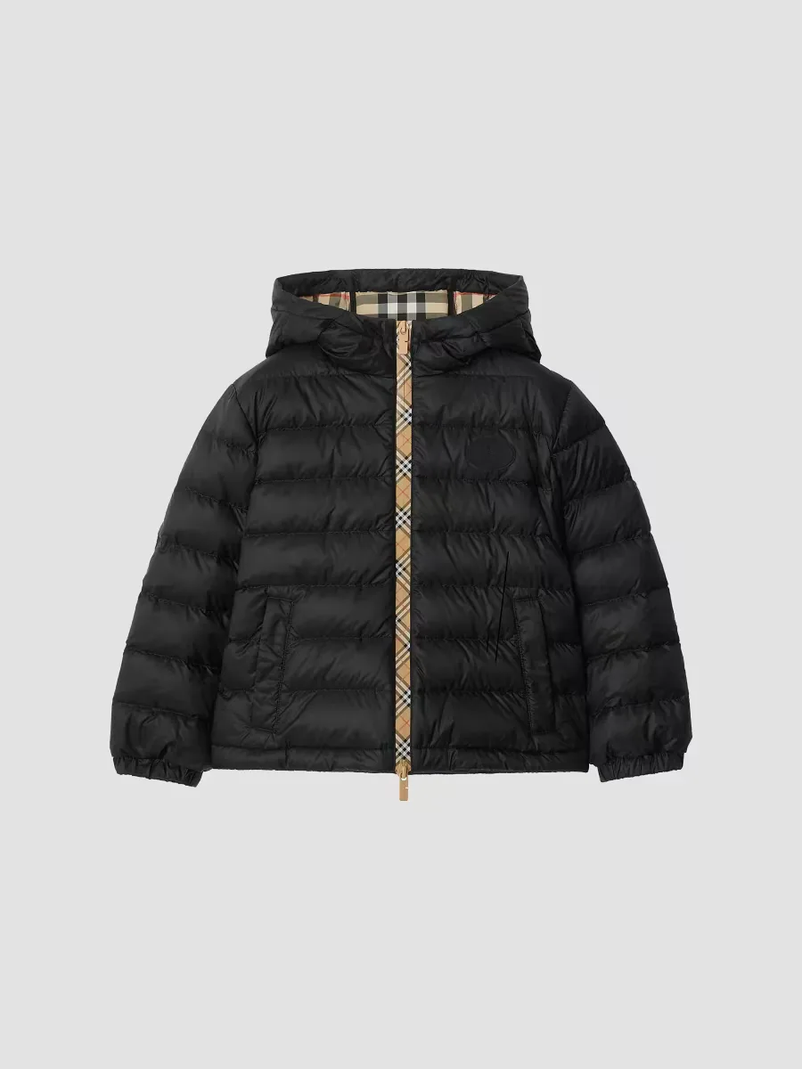 Check-Trimmed Down Jacket by Burberry