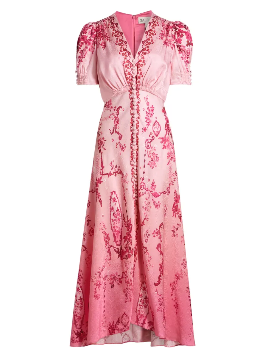 Lea Floral Ombré Shirtdress by Saloni