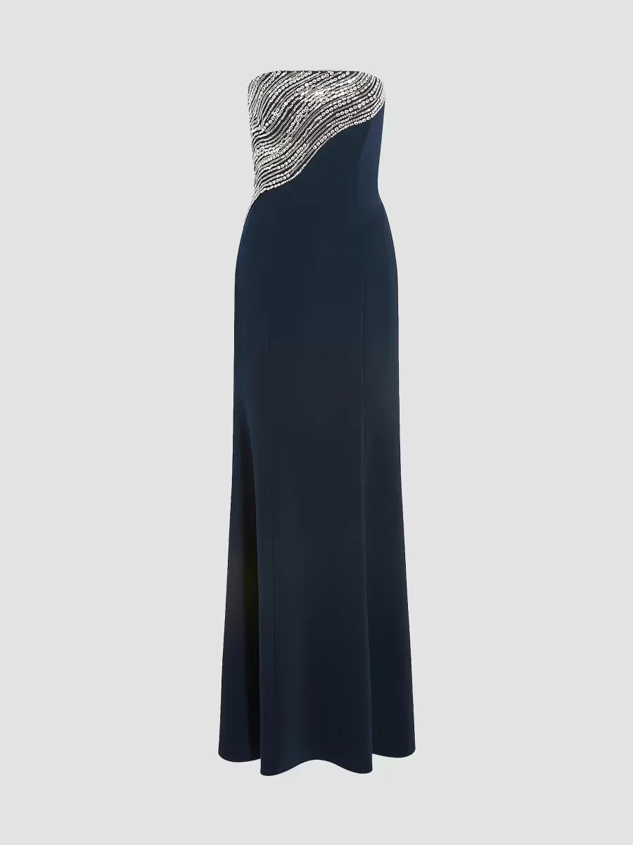 Soyala Beaded Strapless Gown by Jenny Packham