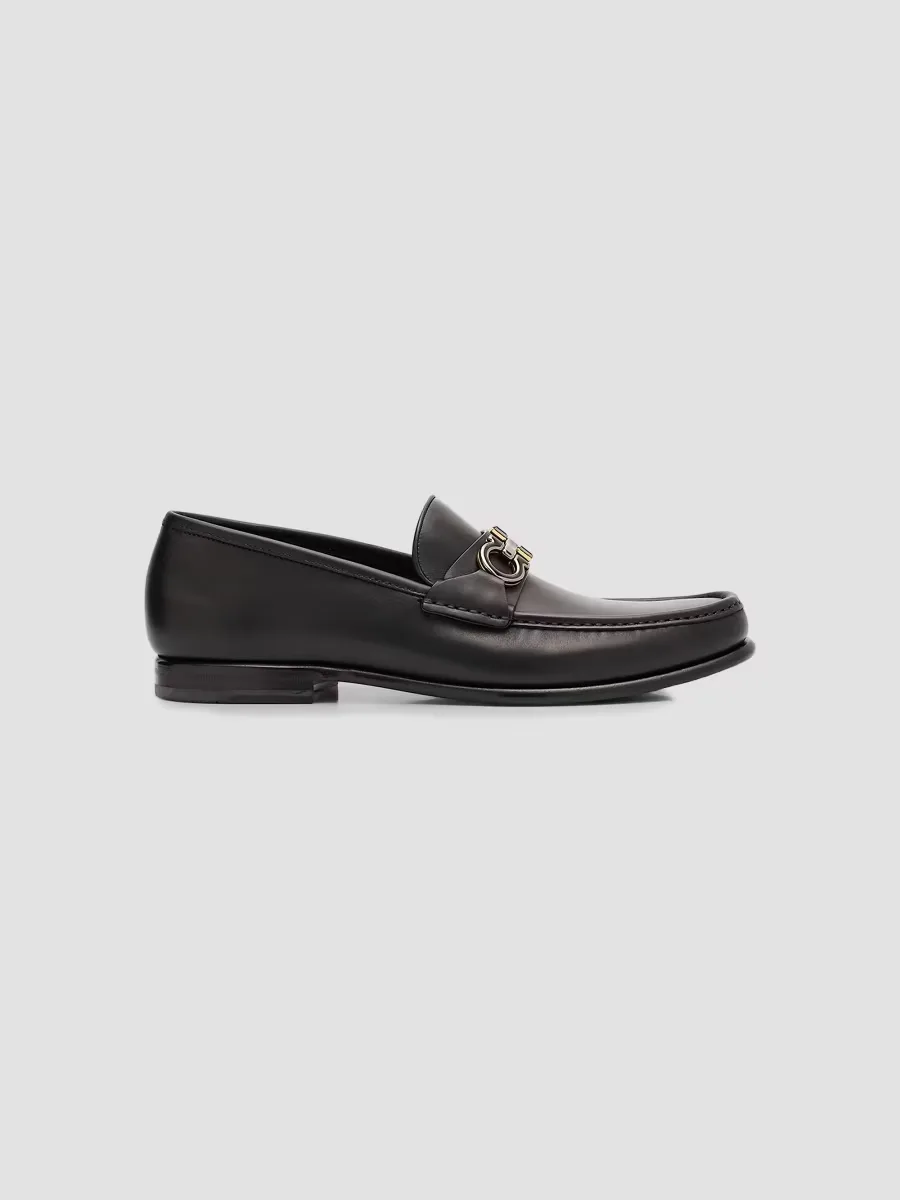 Avril Gancini Leather Loafers by Ferragamo