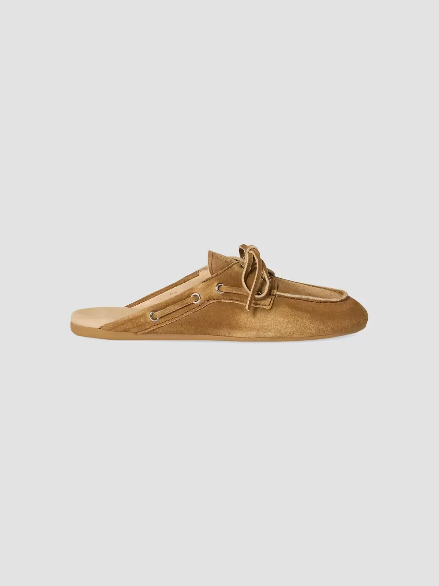 Faded Suede Mules by Miu Miu