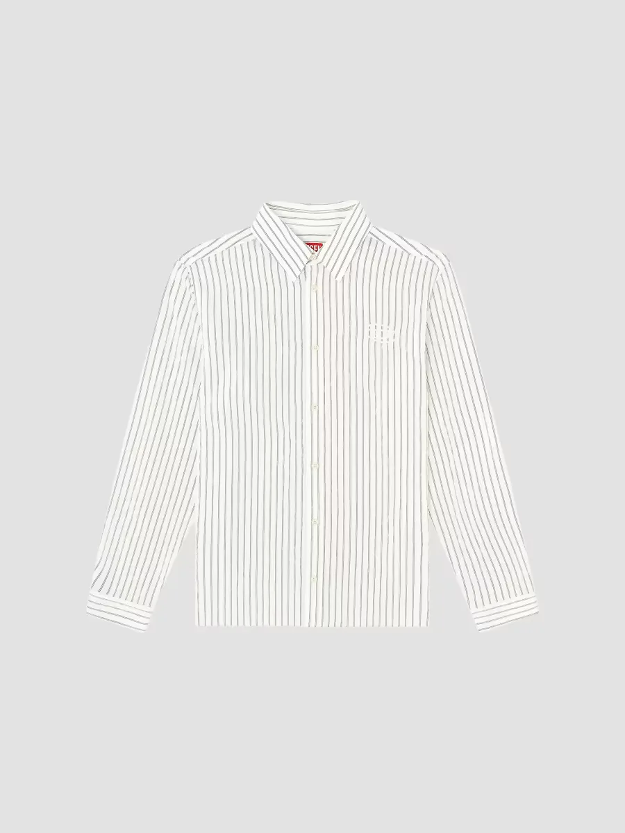 Striped Classic Button-Front Shirt by Diesel