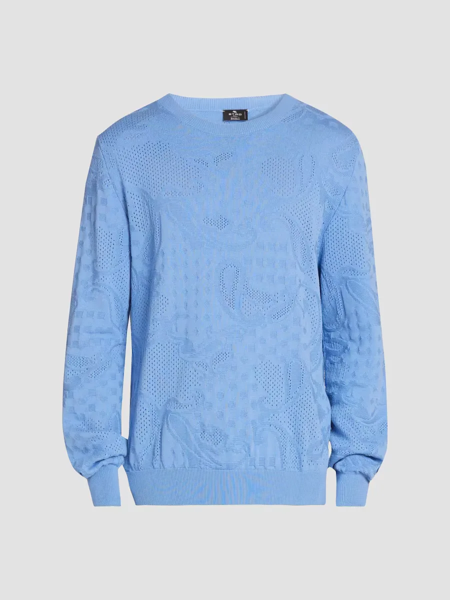 Paisley Cotton Crewneck Sweater by ETRO