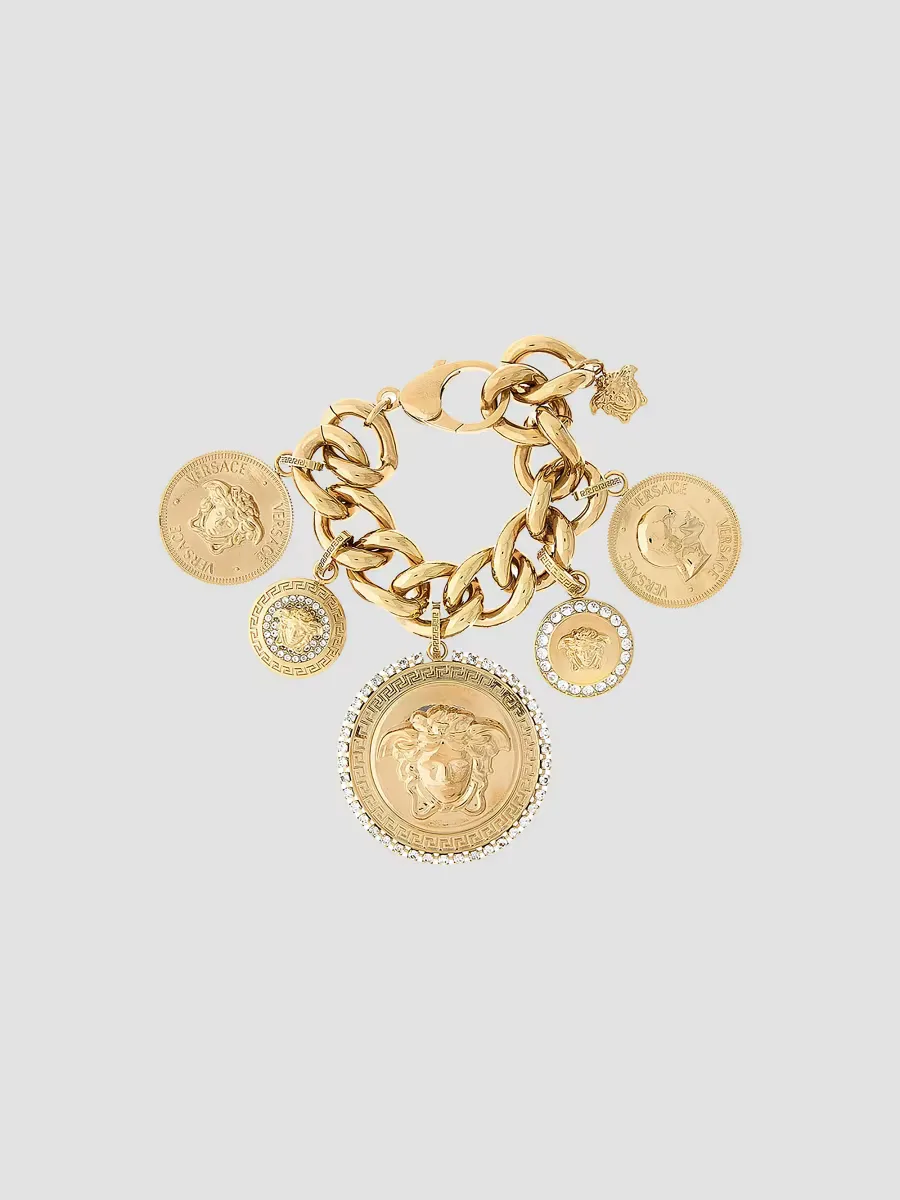 Medusa Goldtone & Glass Bracelet by Versace