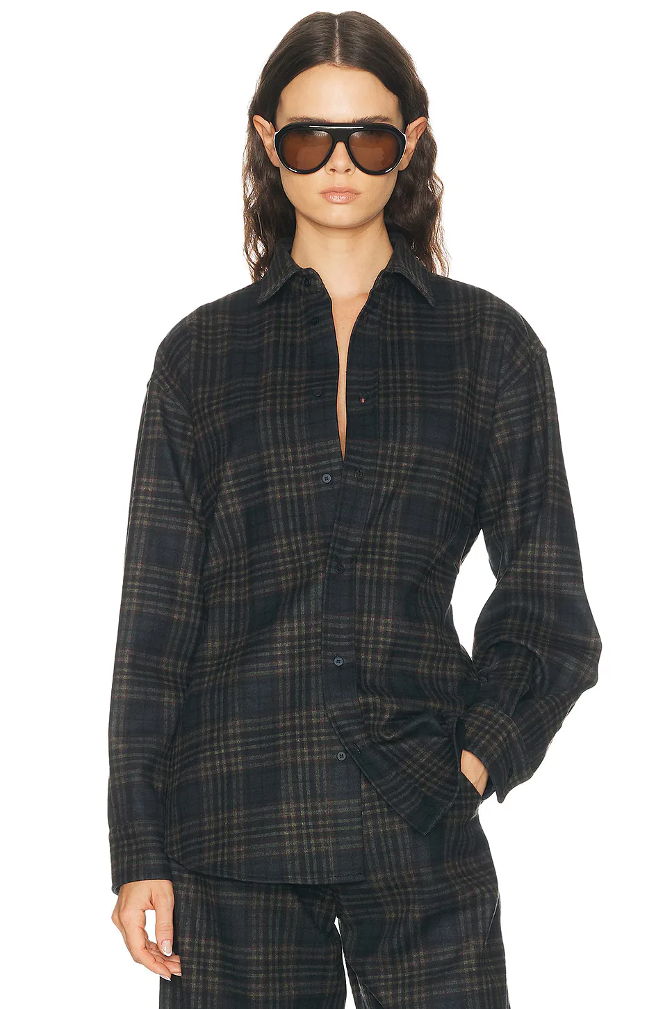 Anne Tartan Check Tailored Shirt by Darkpark