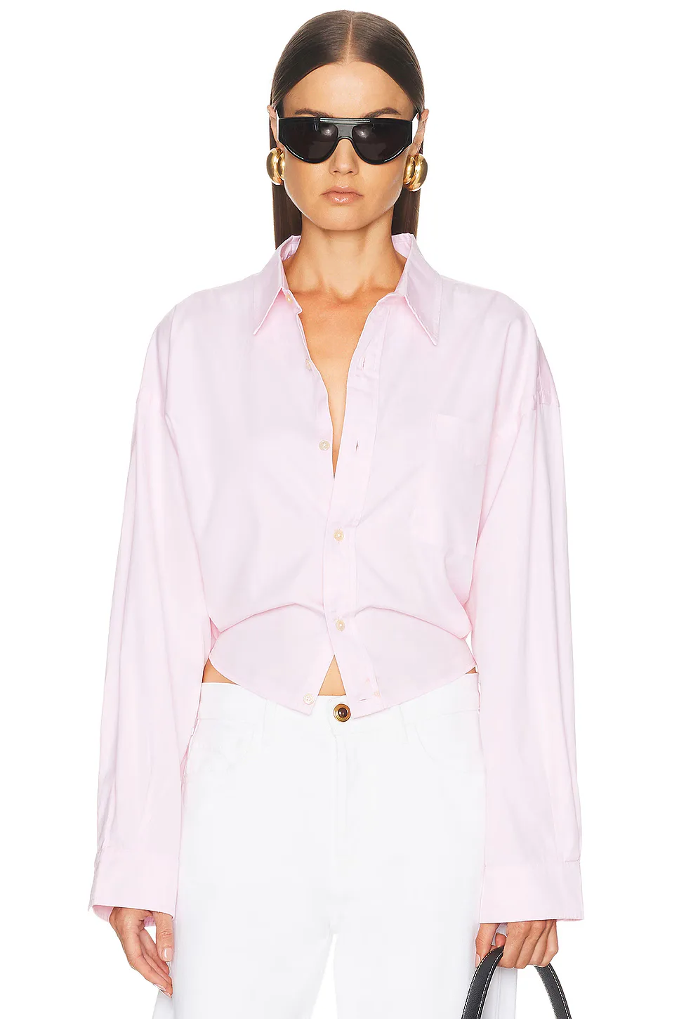 Split Hem Boyfriend Shirt by R13