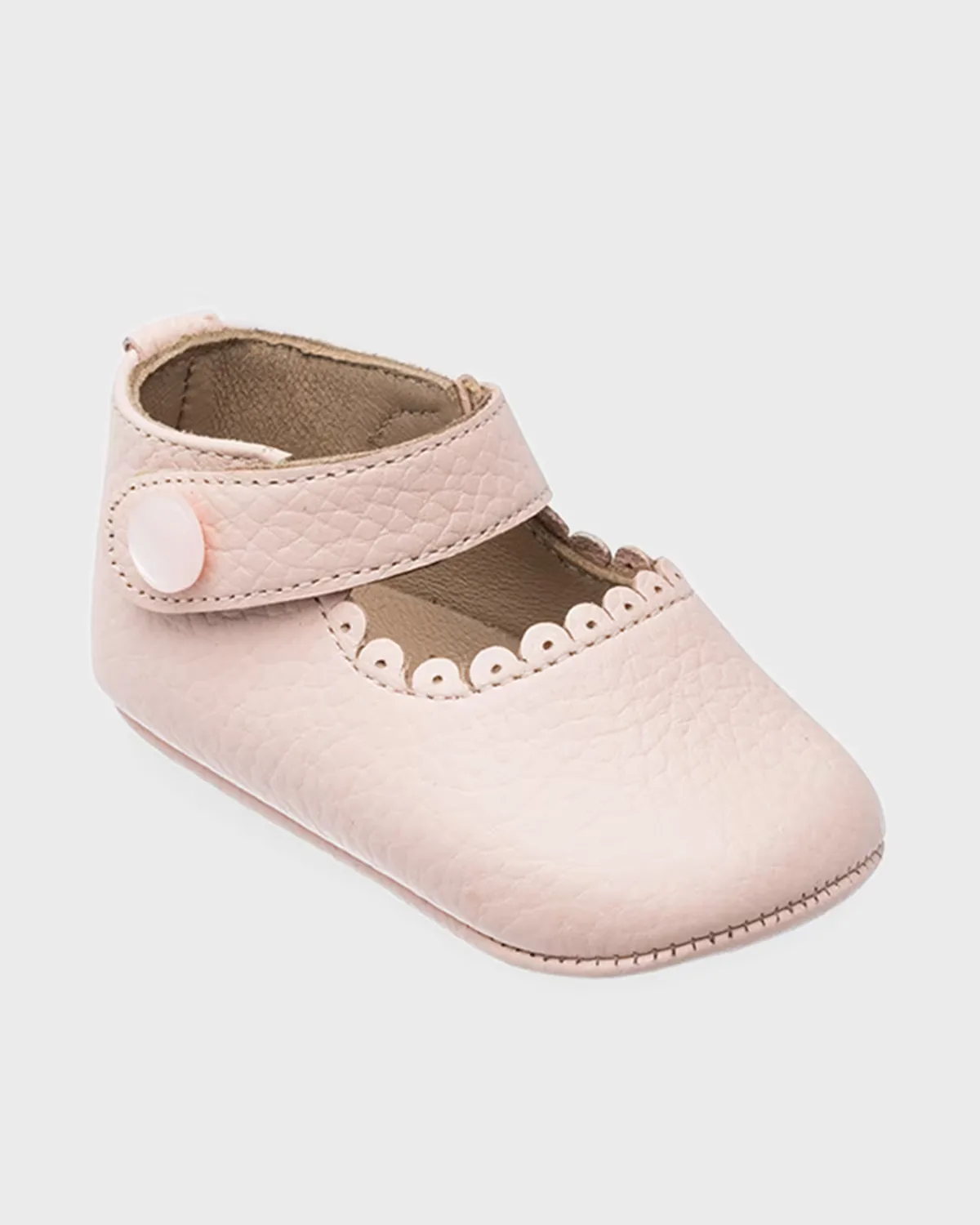Scalloped Leather Mary Jane by Elephantito