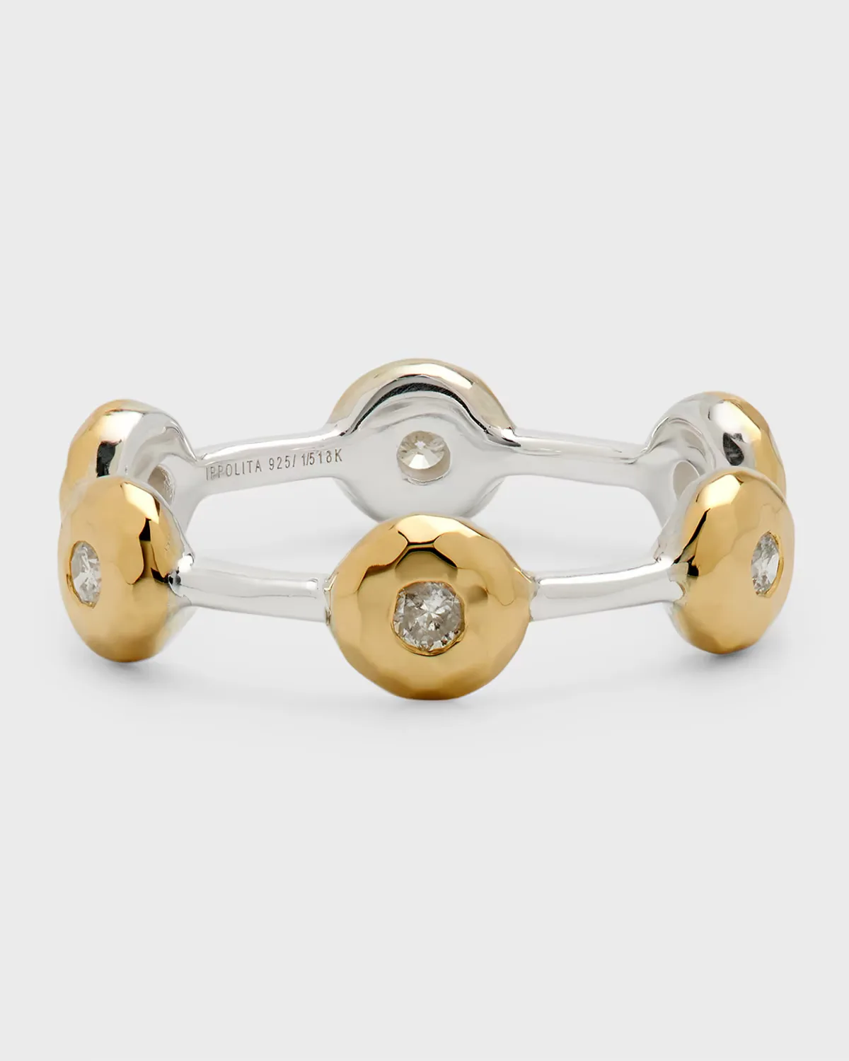 Chimera Stardust Paparazzi Bezel Station Stack Ring by Ippolita