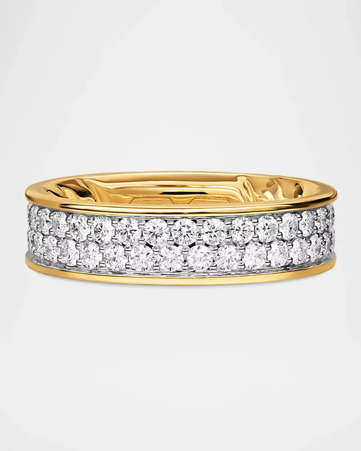 Streamline Band Ring in 18K Yellow Gold with Diamonds, 6.2mm by David Yurman