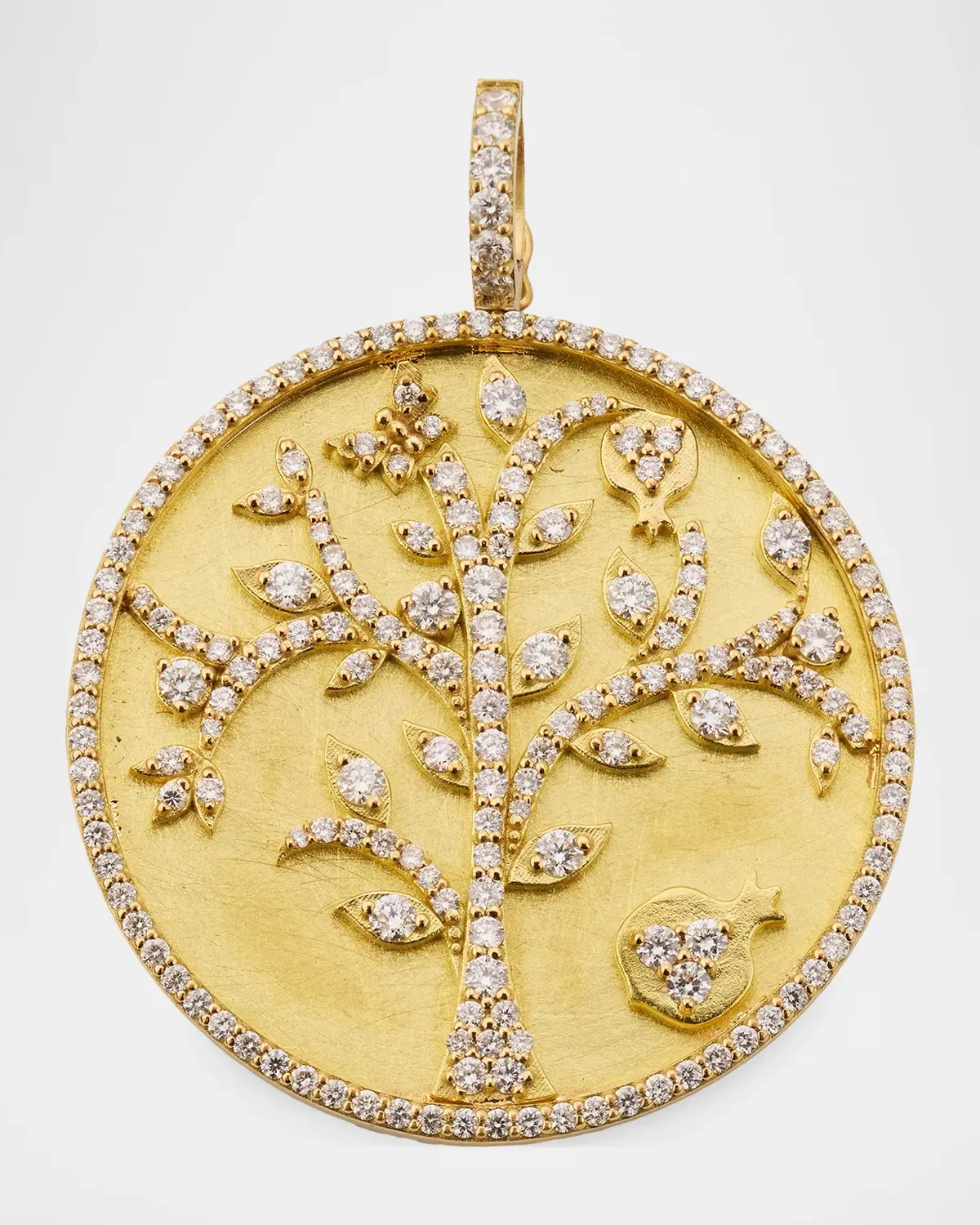 18K Yellow Gold XL Tree of Life Enhancer with Diamonds by Tanya Farah