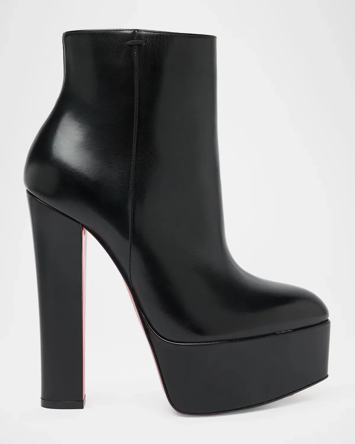 150mm Jenna Leather Platform Booties by Christian Louboutin