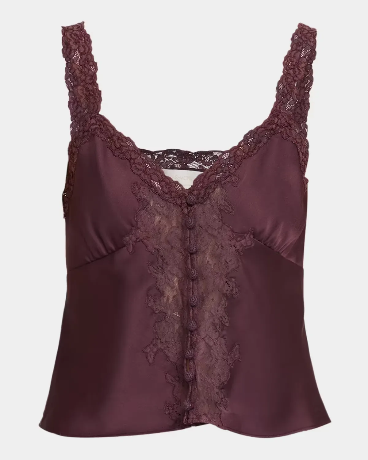 Effy Lace-Trim Crepe Top by LoveShackFancy