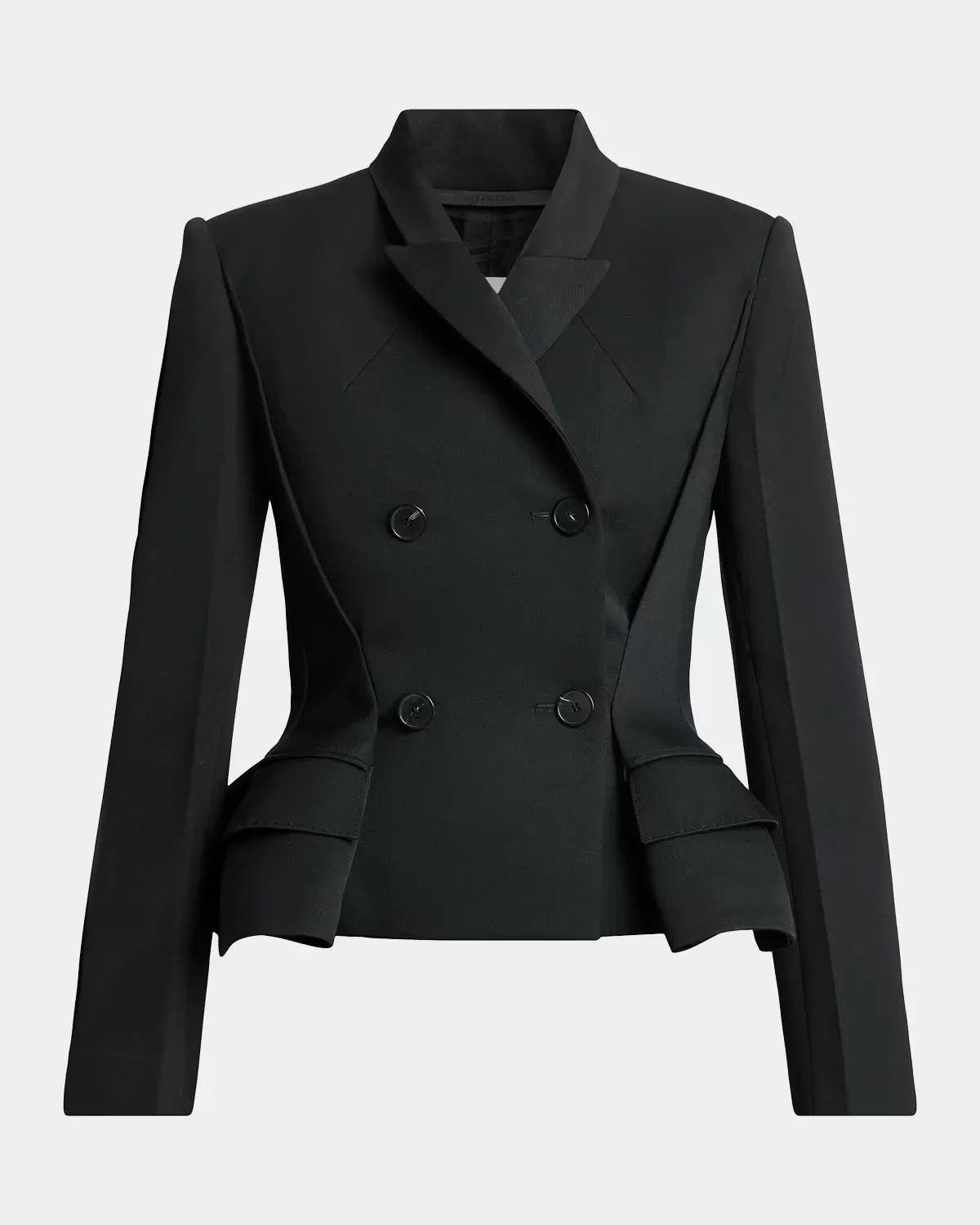 Pinched Peplum Double-Breasted Jacket by GIVENCHY
