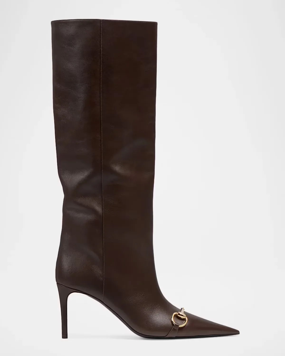Donna 80MM Leather Boots by Gucci