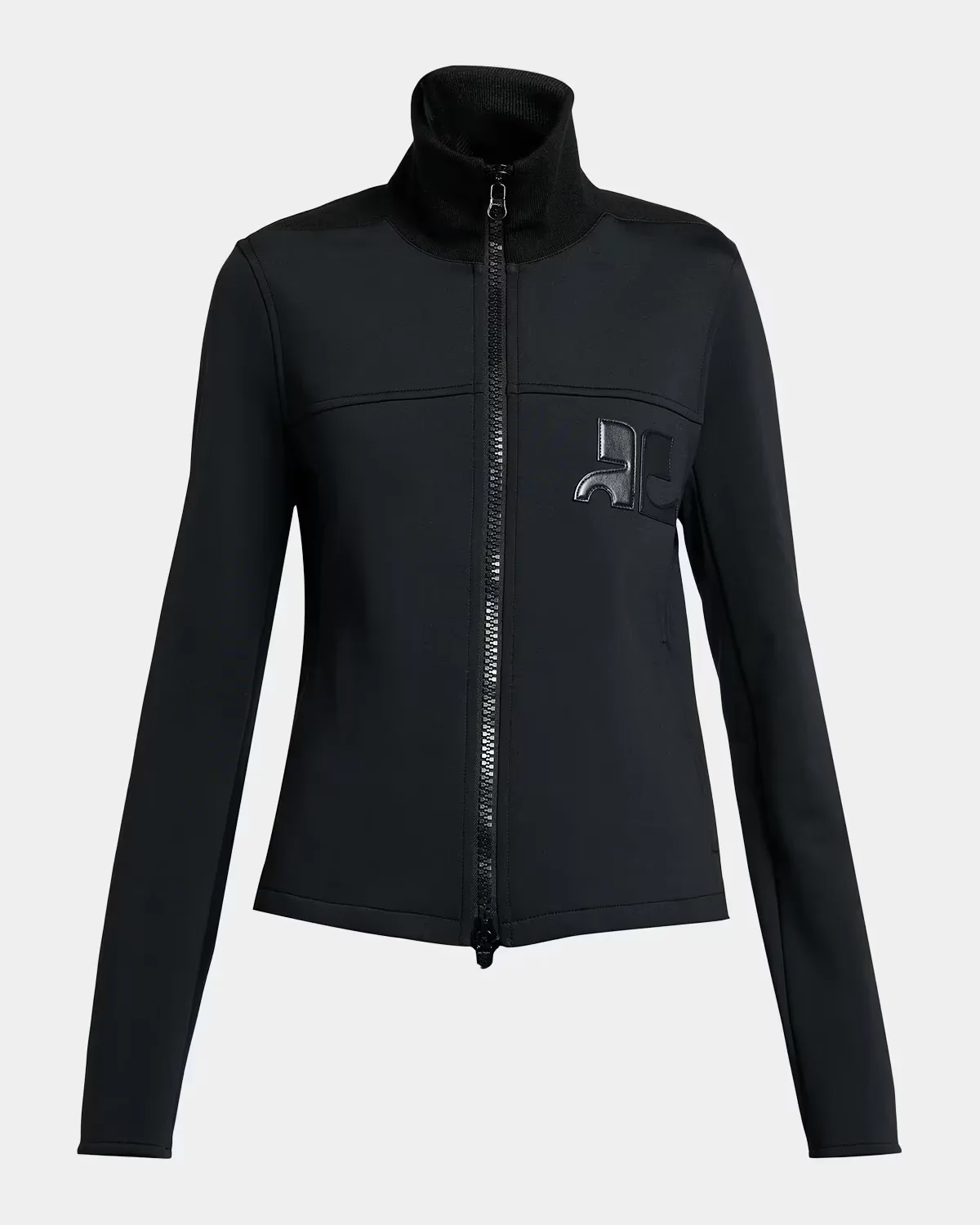 Technical Jersey Zip Track Jacket by Courreges