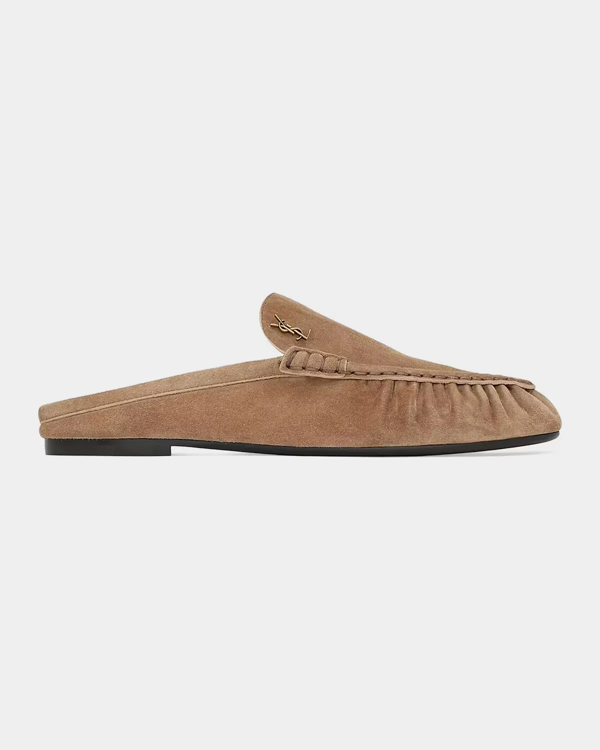 Le Loafer Loafer Mules in Suede by Saint Laurent