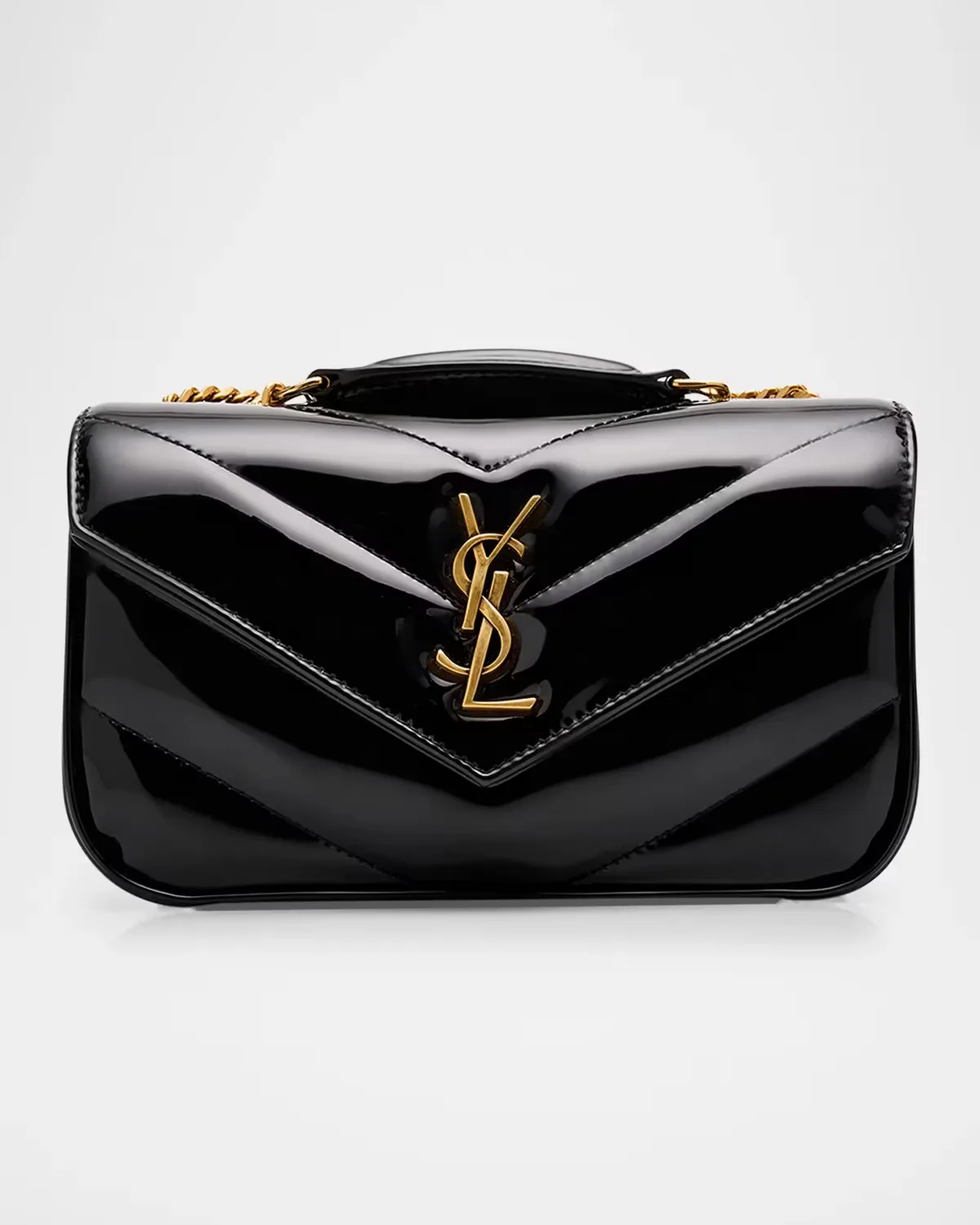 LouLou Mini Logo Quilted Leather Shoulder Bag by Saint Laurent