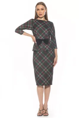 Joyce Crewneck Sheath Midi Dress by Alexia Admor