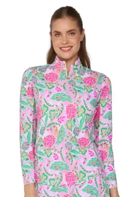 Long Sleeve Mock Neck Top by G Lifestyle