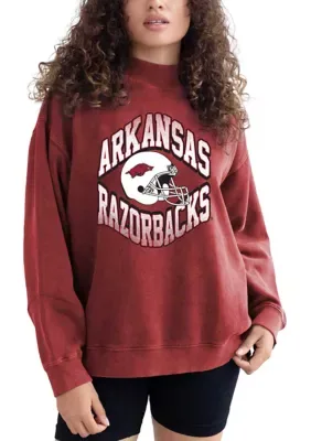 NCAA Arkansas Razorbacks Nantucket Mock Neck Sweatshirt by Ug Apparel