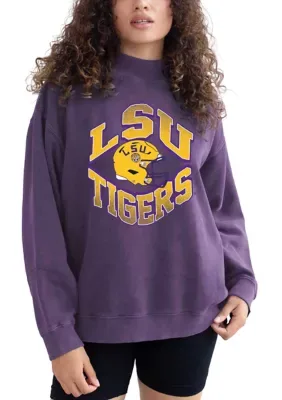 NCAA LSU Tigers Nantucket Mock Neck Sweatshirt by Ug Apparel