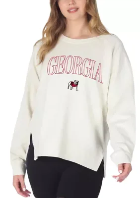 NCAA Georgia Bulldogs French Terry Crew Neck Sweatshirt