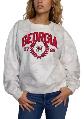 NCAA Georgia Bulldogs Old School Faded Camo Crew Neck Sweatshirt by Ug Apparel