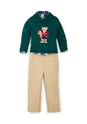 Draper James 3-Piece Sweater Woven Pant Set by Draper