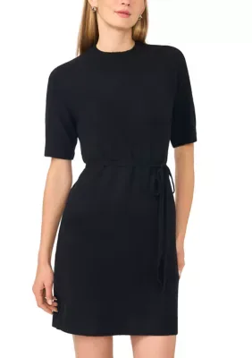 Short Sleeve Tie Waist Sweater Dress by Vince Camuto