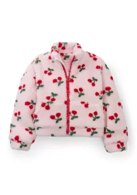 Sherpa Cherry Print Jacket by Vine & Valley