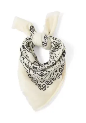 Cashmere Bandana Print Square Scarf by V Fraas