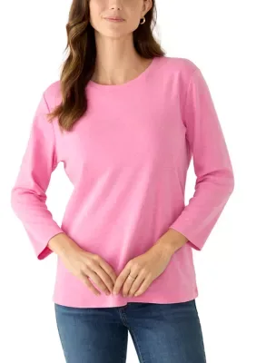 3/4 Sleeve Crew Neck Shirt by Kim Rogers