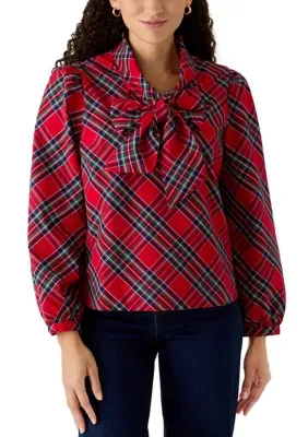 Long Sleeve Bow Top by Crown & Ivy