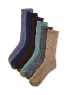 6 Pack of Cotton Crew Socks by Gold Toe