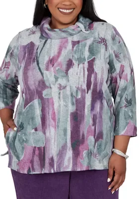 Vail Floral Brushstroke Top by Alfred Dunner