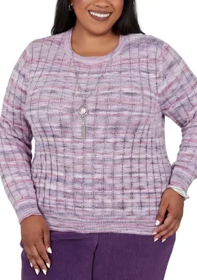 Vail Space Dye Sweater by Alfred Dunner
